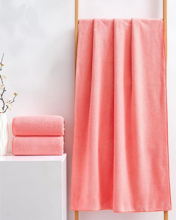 Lumimi Towels 6 Piece Soft Microfiber Bath Towel Set Salon Gym Yoga Travel - Image 7