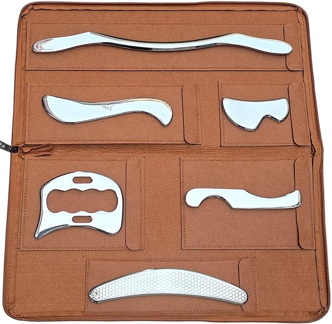 Muscle Scraper Stainless Steel Gua Sha Scraping Massage Tool Set IASTM Tools by GYXCOELEIASTMTOOL