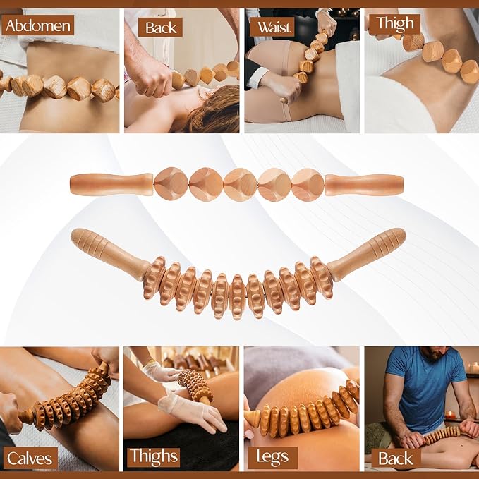 5 PCS Wood Therapy Massage Tools - Image 5