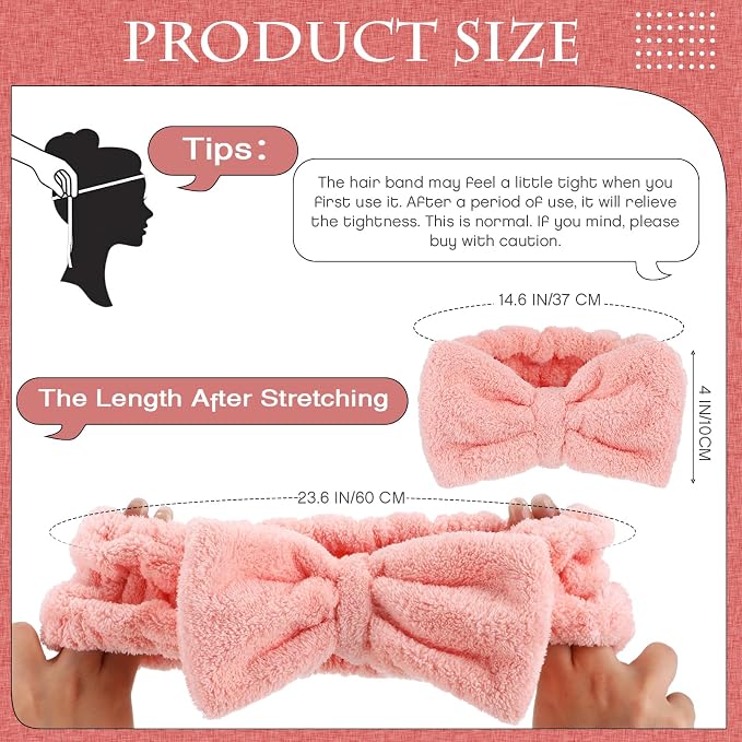 Yunlly 20 Pcs Spa Headband for Women 4 Inches Width Facial Makeup Hair Band - Image 2