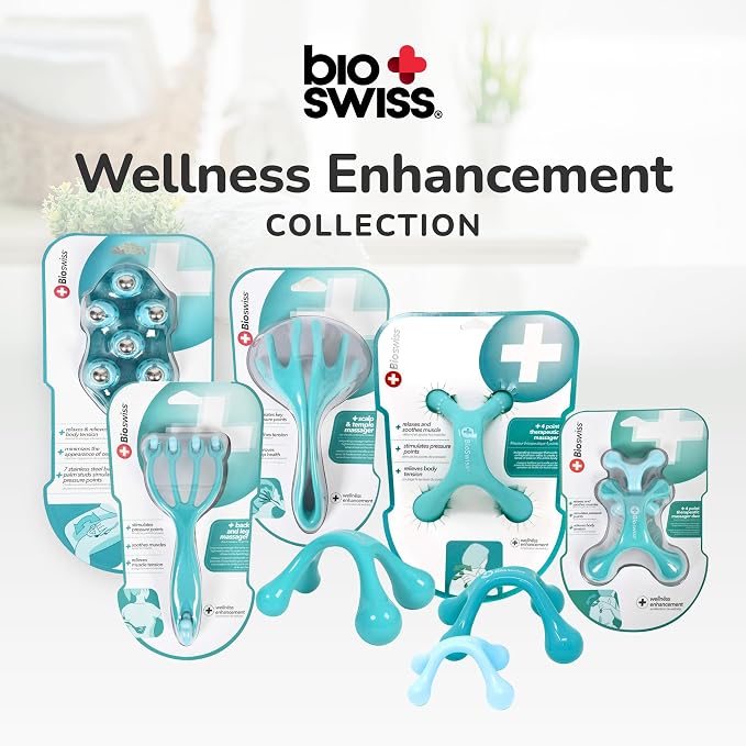 BioSwiss Handheld Full Body Massager, 4-Leg Pressure Point Massage Tool - Image 7