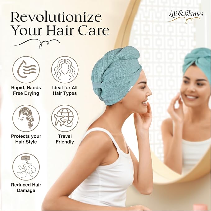 Cotton Hair Towel Wrap for Women/Kids | Quick Dry, Soft & Absorbent 420-GSM - Image 6