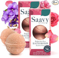 Saavy Naturals Bath Bombs – Relaxing Foaming Fizz Bubbles, Organic Bath Bombs by SaavyNaturals