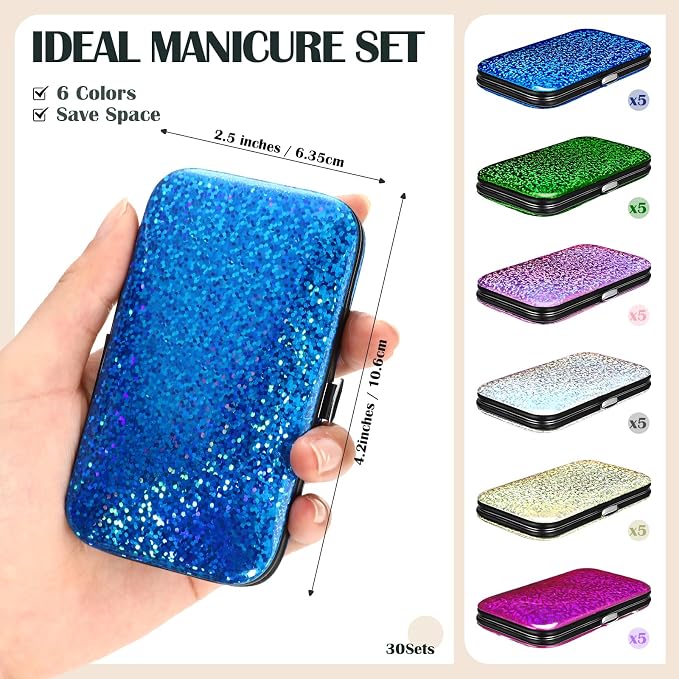 30 Sets Bulk Gifts for Women Manicure Set Bulk Professional Nail Care Kit Nail - Image 2