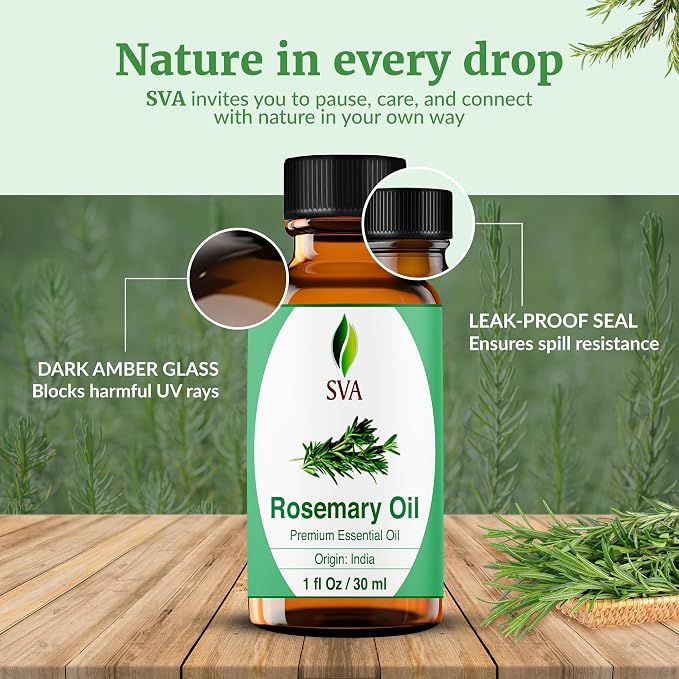 SVA Rosemary Essential Oil – 1 Fl Oz – 100% Natural Rosemary Oil - Image 7