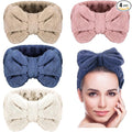4 Pack Makeup Spa Headband Microfiber Bow Towel Soft Fluffy Washing Face by Senkary
