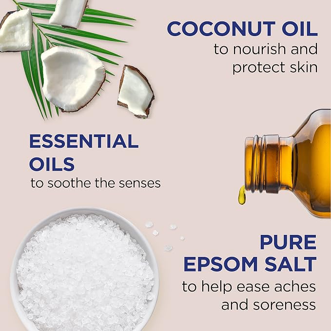 Dr Teal's Salt Soak with Pure Epsom Salt, Nourish & Protect with Coconut Oil - Image 5