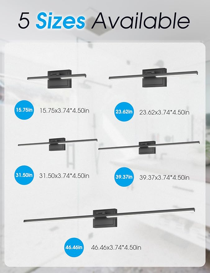 VOLISUN Bathroom Vanity Light 31.5 inch, 5CCT Dimmable, 28W LED Bathroom Light - Image 8