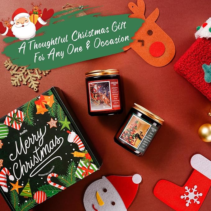 Christmas Candle Set | 4Pack Scented Candles Holiday Candle Gifts - Image 6