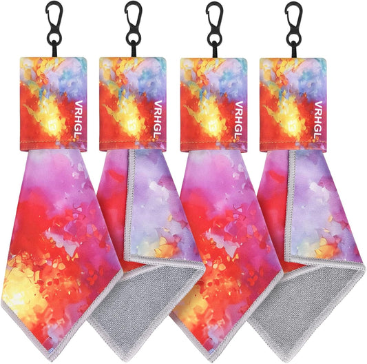 2-Sided Glasses Cleaner & Polishing Cloths,Portable Glasses Cleaning Kit,Microfiber Eye Glasses Lens Cleaning Coth Wipes Kit with Pouch,Color 6X 6-Inch