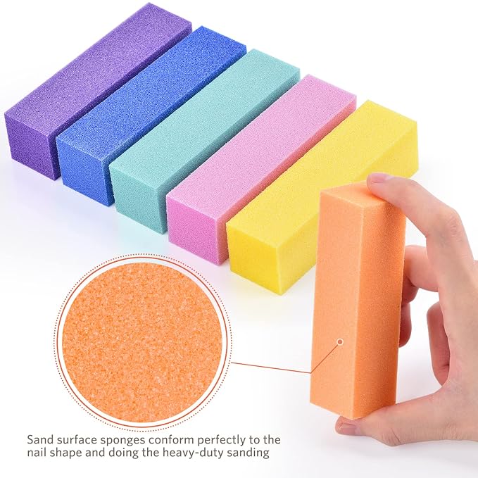 TsMADDTs Nail Files and Buffers, Professional Manicure Tools Kit Rectangular - Image 4