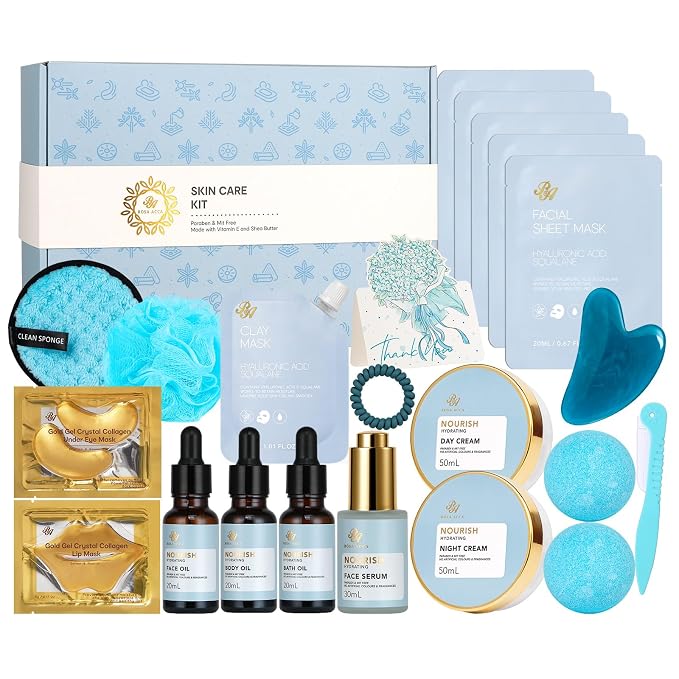 23 Pcs Mother's Day Gifts for Mom, Ylang Facial Skin Care Gift Set, Bath and by RAROSAACCA