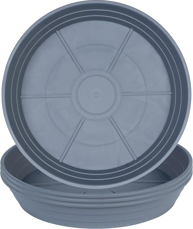 Plant Saucer 8 Inch 4 Pack 6 8 10 12 14 16 18 20 25, Plastic Plant Trays by LWALRS