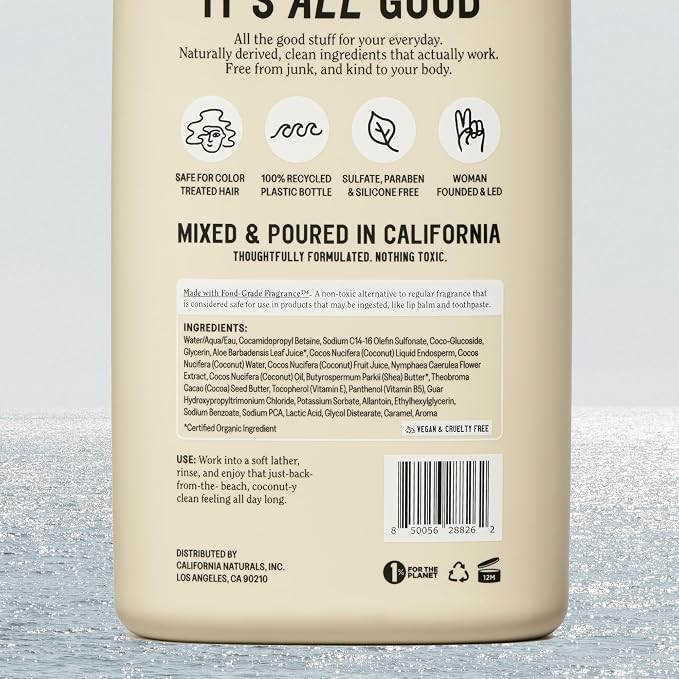 California Naturals Body Wash for Women and Men, Vitamin E Shower Gel Cleanser - Image 2
