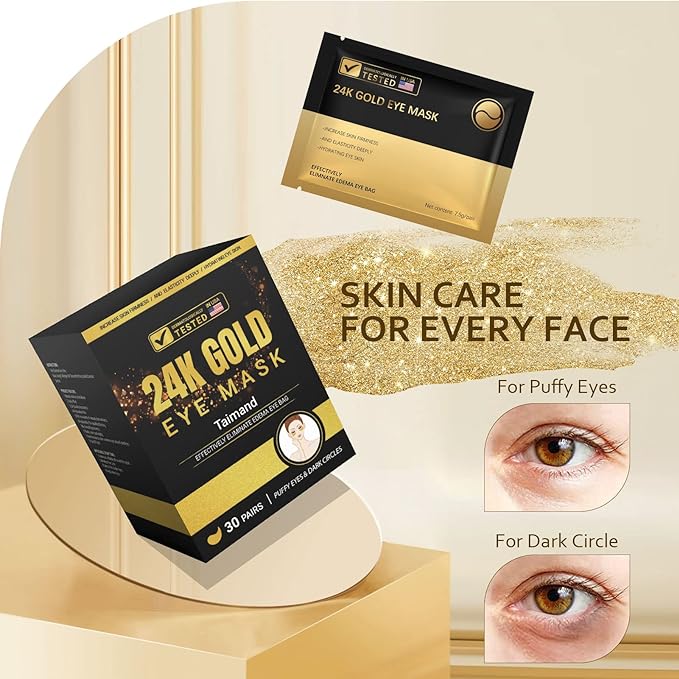Under Eye Patches, 24K Gold Under Eye Mask - Image 4