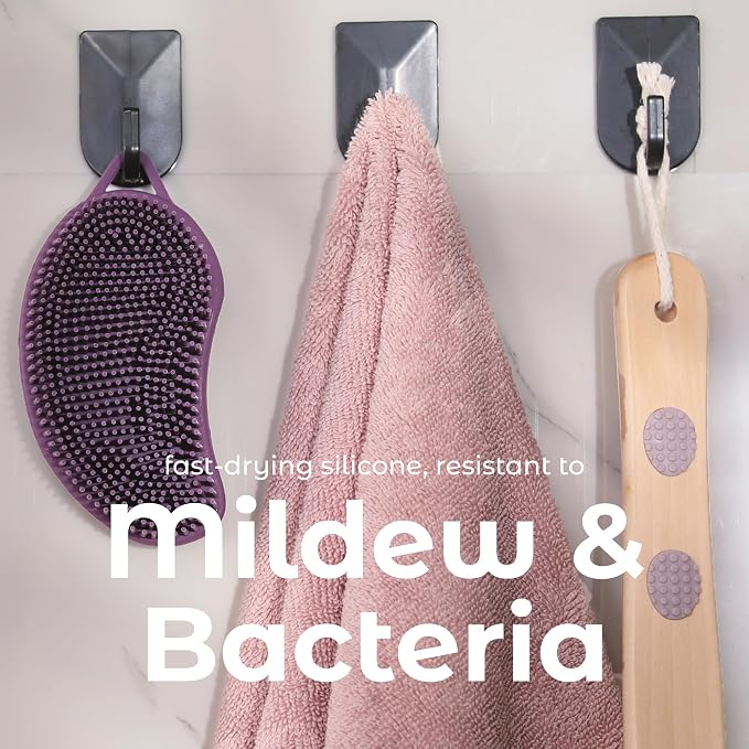 MainBasics Silicone Body Scrubber Dual-Sided Shower Loofah and Massaging Nodes - Image 7