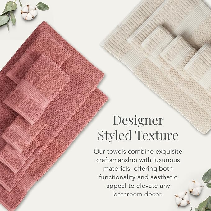 NY Loft 100% Cotton Hand Towel 6 Pack Hand Towel Set | Super Soft & Absorbent - Image 5