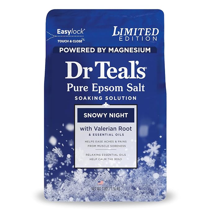 Dr Teal's Epsom Salt Magnesium Soak, Snowy Night, 3 lbs by DrTeals