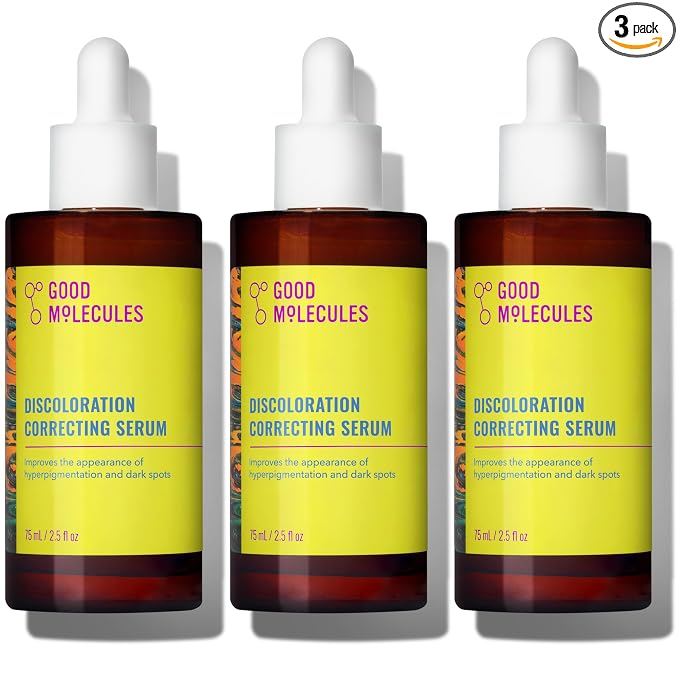 Good Molecules Discoloration Correcting Serum Pack 3 – 75 ml / 2.5 fl oz Each | by GoodMolecules