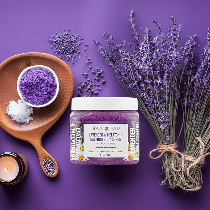 SpaScriptions Lavender & Melatonin Sugar Scrub - Image 4