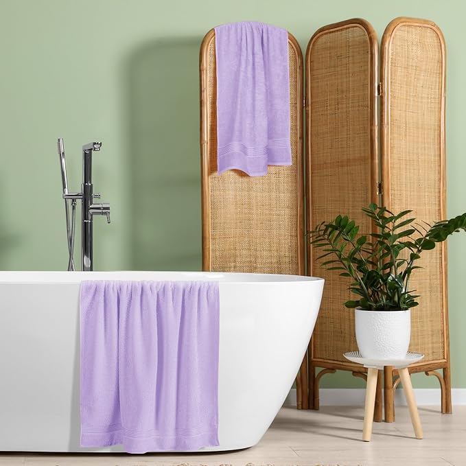 BELZZI Home Ultra Soft 4 Pack Oversized Bath Towel Set 27x54, Cotton Compact - Image 5