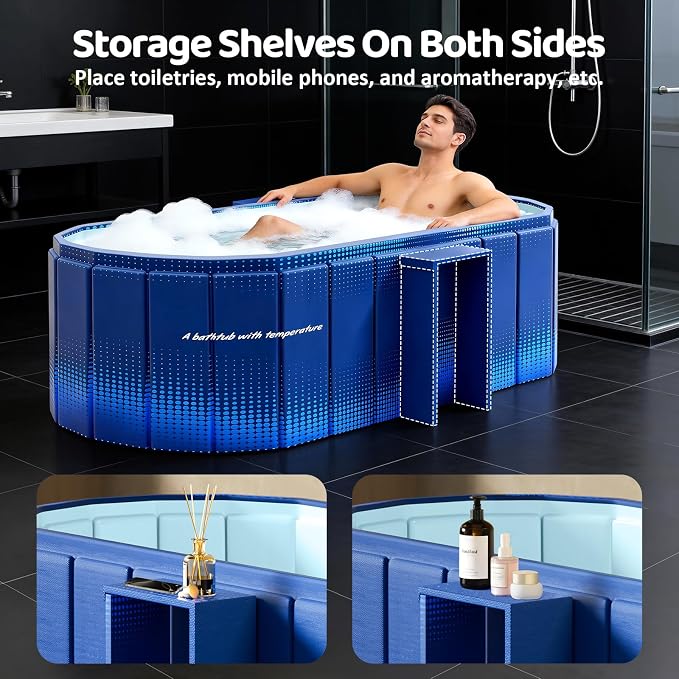 Portable Foldable Bathtub, Freestanding Bathtub No Installation, Bathroom SPA - Image 3