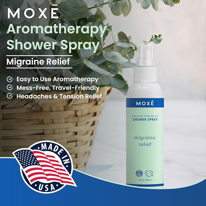 MOXE Migraine Relief Aromatherapy Shower Spray, Essential Oils - Image 2