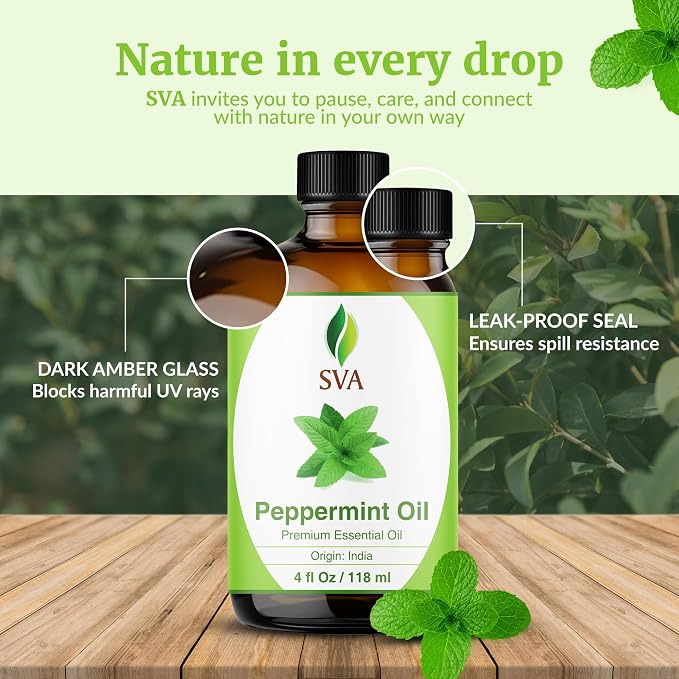 SVA Peppermint Essential Oil – 4 Fl Oz – 100% Natural Peppermint Oil - Image 7
