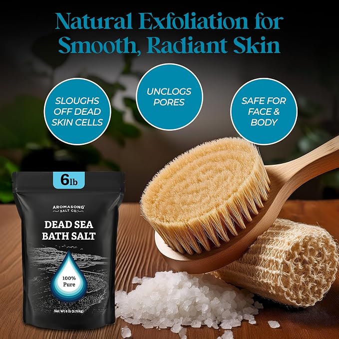 Aromasong Dead Sea Salt Bath Soak 6 Lbs. Bulk Pack – 100% Natural Dead Sea Salts - Image 6