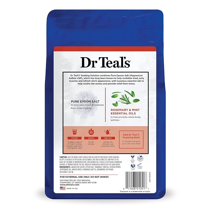 Dr Teal's Epsom Salt Magnesium Soak, Wellness Therapy - Image 14