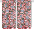 Ridhi Block Print Dark Salmon Cotton Spa/Beach Towel 27"x54" Set of 2 Handmade by Ridhi