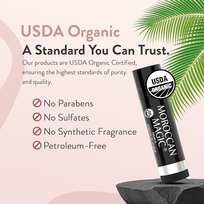 Moroccan Magic Organic Lip Balm 5 Piece Variety Pack Gift Set | Ultra-Hydrating - Image 4
