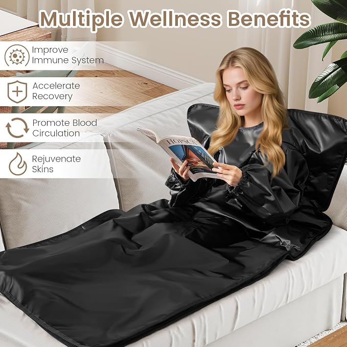 ARLIME Infrared Sauna Blanket, Portable Full-Body Home Sauna Blanket, 90-180°F - Image 9