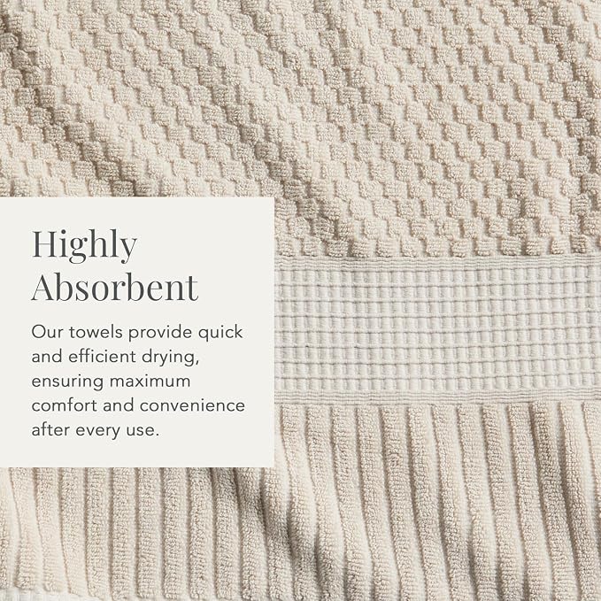 NY Loft 100% Cotton Hand Towel 6 Pack Hand Towel Set | Super Soft & Absorbent - Image 7