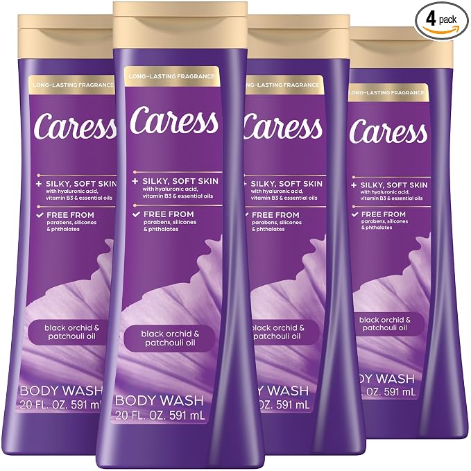 Caress Black Orchid & Patchouli Oil Body Wash, Hyaluronic Acid & Vitamin B3 by Caress