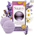 Saavy Naturals Bath Bombs – Relaxing Foaming Fizz Bubbles, Organic Bath Bombs by SaavyNaturals
