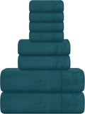 Belizzi Home 8 Piece Towel Set 100% Ring Spun Cotton, 2 Bath Towels 27x54 by Unknown