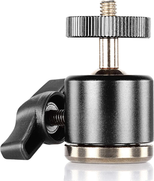 Neewer® Aluminum Alloy 360 Degree Rotating Swivel Mini Ball Head with 1/4" 3/8" Thread Base Mount for DSLR Camera Like Canon,Nikon,Sony/Camcorder/iPhone 6s/6/5S/5/4S/4,Gopro HD Hero 1/2/3/3+/4