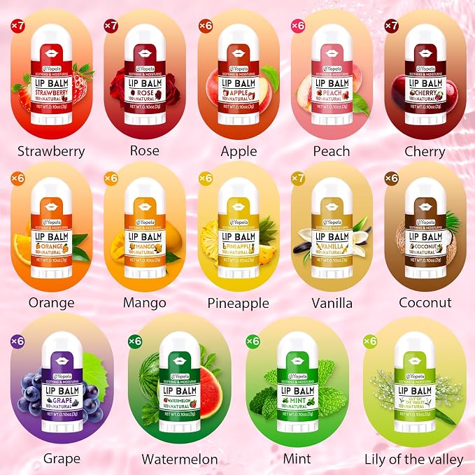 Yopela 88 Pack Mini Lip Balm Bulk, Natural Lip Balms - Image 2