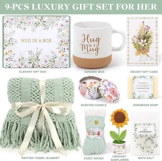 Get Well Soon Gift Baskets for Women, Self Care Gifts for Women Birthday Spa - Image 2