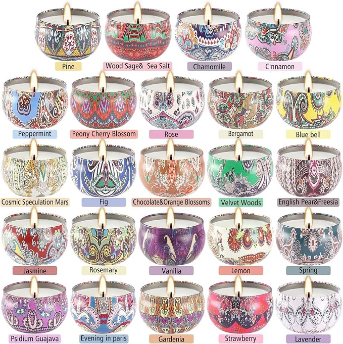 WPONSZU Scented Candles Gift Set, 2.5 oz Soy Wax Aromatherapy Candle - Image 2