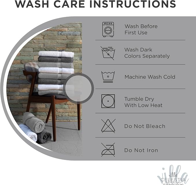 100% Cotton Wash Cloth for face & Body Set of 12, Sustainable, Highly Absorbent - Image 6