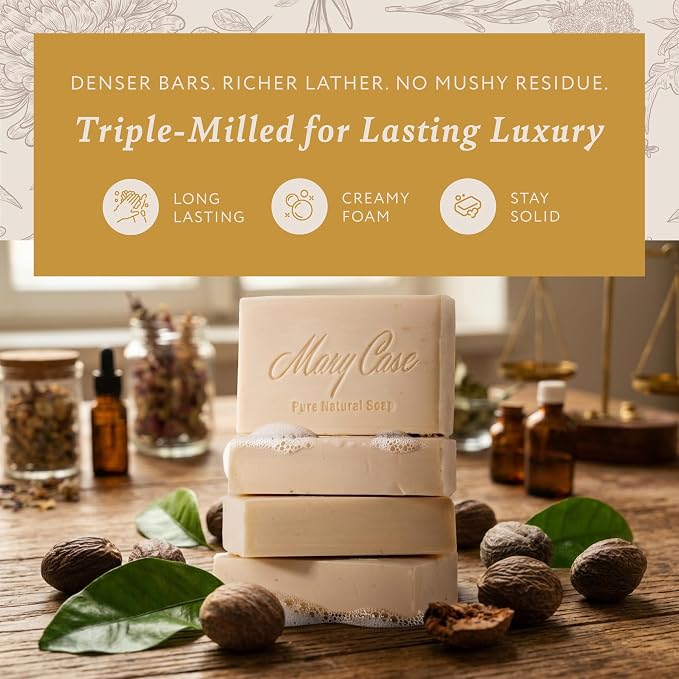 Mary Case Goat Milk & Shea Butter Bar Soap Set of 8 | Natural Soap - Image 3