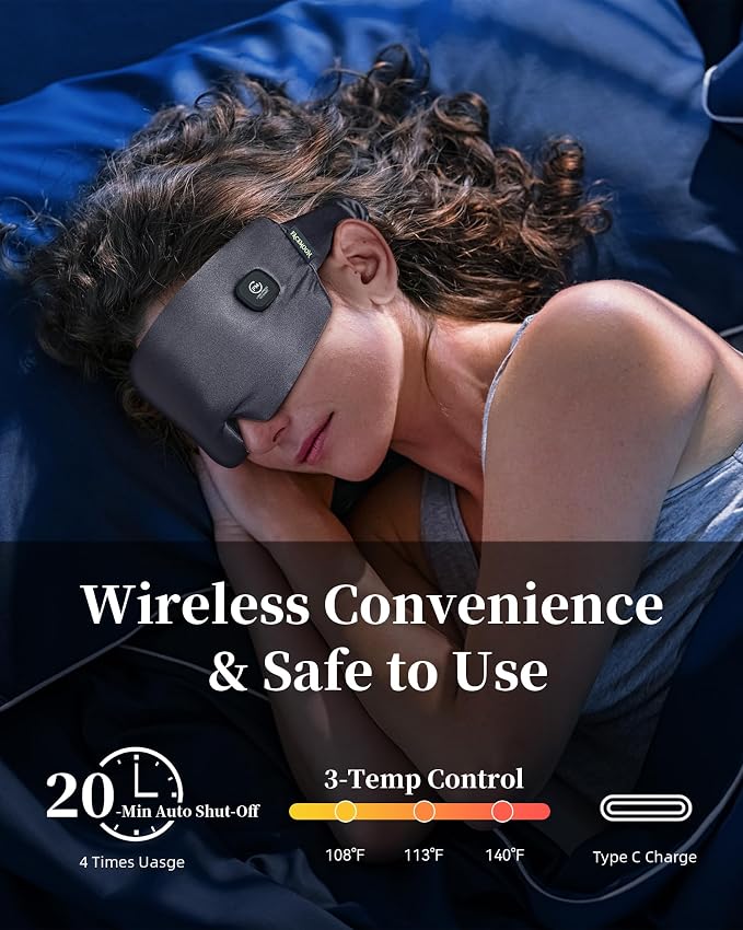 Heated Eye Mask for Dry Eyes: Silk Cordless Eye Warmer Compress for Dry Eyes - Image 5