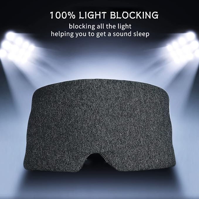 Sleep Mask for Men Women, 100% Cotton Sleep Eye Mask - Image 3
