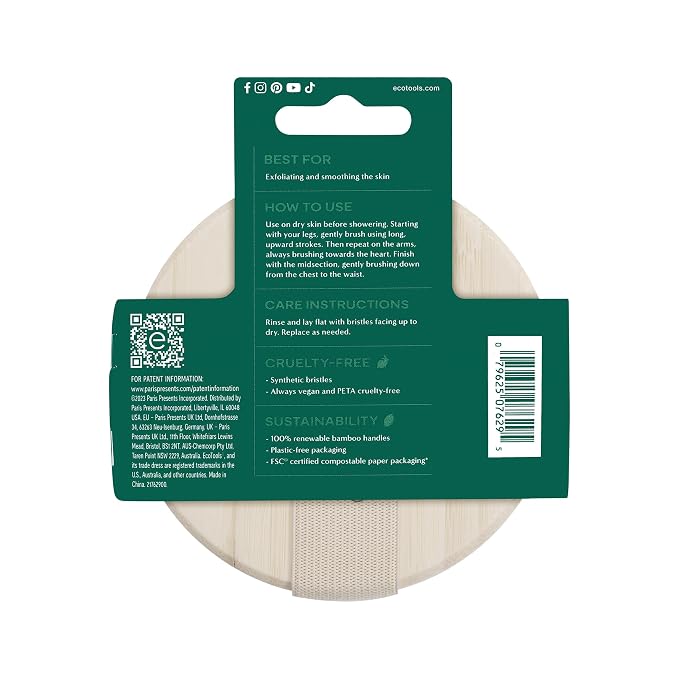 EcoTools Dry Body Brush, for Post Shower & Bath Skincare Routine, Removes Dirt - Image 11