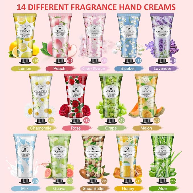 VESPRO 210 Pack Moisturizing Hand Cream Gifts Set, Mothers Day Gifts, Hand - Image 4