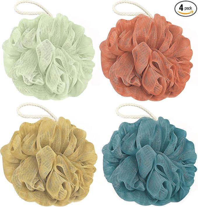 Rnoafmu Shower Loofah Bath Sponge, 60G Loofah Exfoliating Body Scrubber by RNOAFMU
