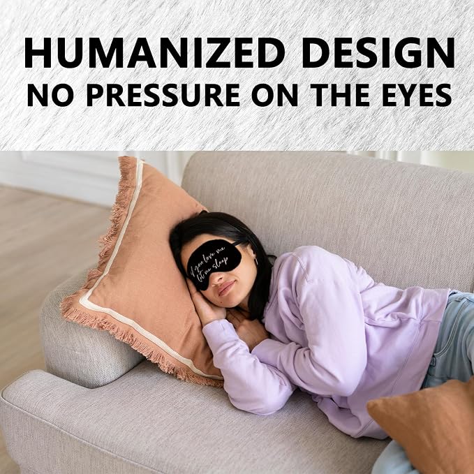 Let Me Sleep Silk Eye Mask for Sleeping, Funny Sleep Mask, Airplane Travel Nap - Image 4