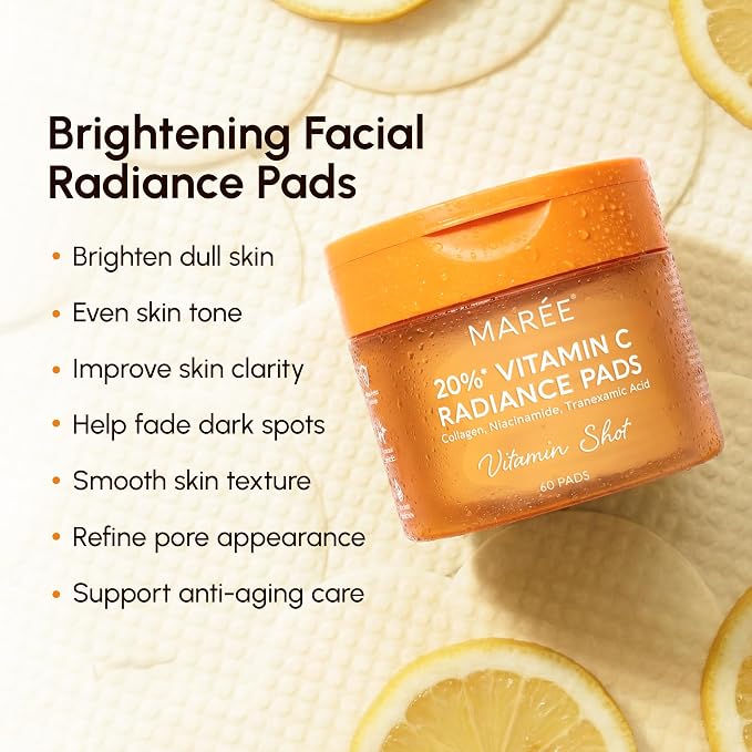 MAREE Vitamin C Toner Pads for Face – Brightening Facial Polishes - Image 3